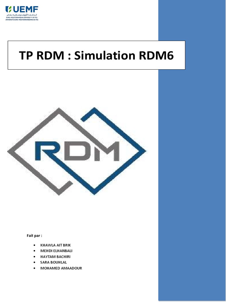 Simulation RDM6 : Analyse des Matériaux | PDF | Résistance des ...