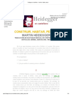 HEIDEGGER, Martin Construir, Habitar, Pensar