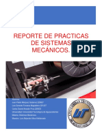 Reporte de Practica de Sistemas Mecánicos