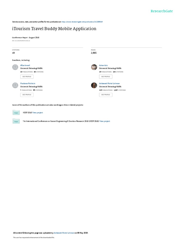 Ieee Itourism Pdf Mobile App Tourism