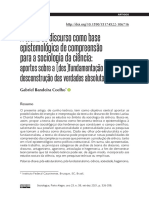 A Teoria Do Discurso Como Base Epistemológica de Compreensão para A Sociologia Da Ciência