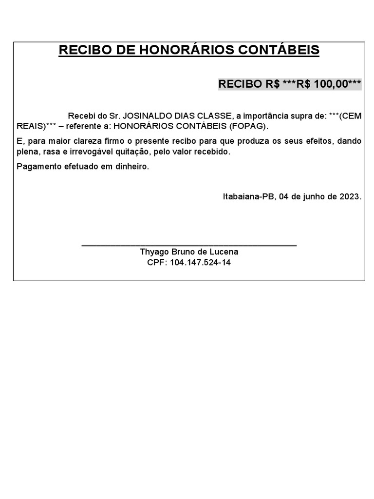 Recibo 2 | PDF
