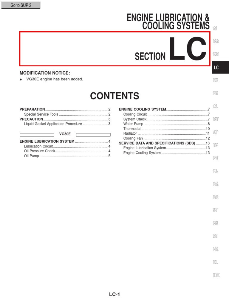 Engine Lubrication & Cooling Systems: Modification Notice | PDF | Valve ...