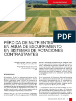 Pérdida de Nutrientes en Agua de Escurrimiento en Sistemas Rotativos