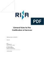 General Rules Certification Services
