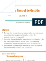 Costos y Control de Gestion - Clase 1