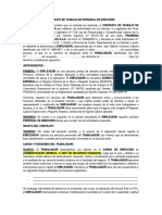 Contrato de Trabajo de Personal de Dirección