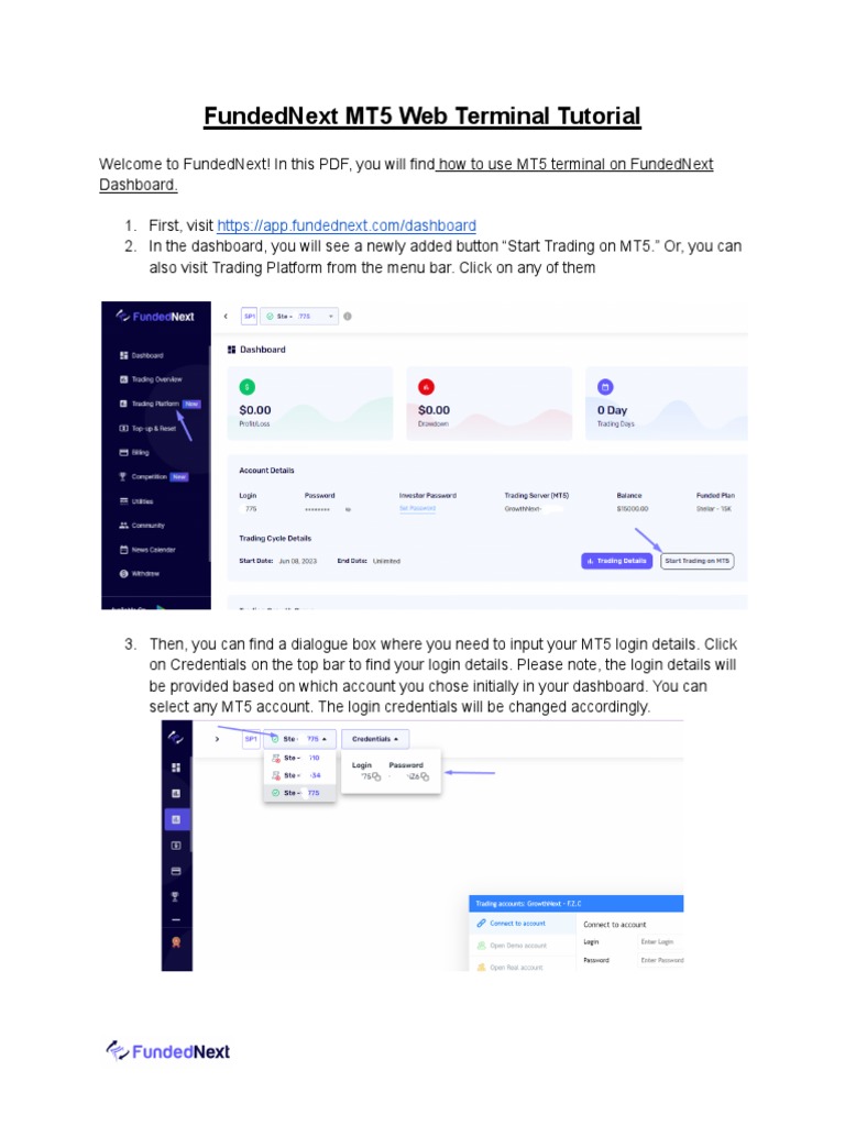 MT5 Web Terminal Tutorial | PDF