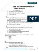 Exame Intelectual Aos Cursos de Formação de SARGENTOS 2015-16