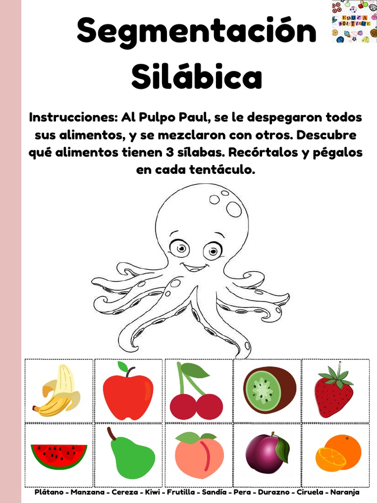 Actividades de Segmentación Silábica | PDF