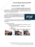 Recomendação Operacional DPR - Impressora Dymo - 500TS