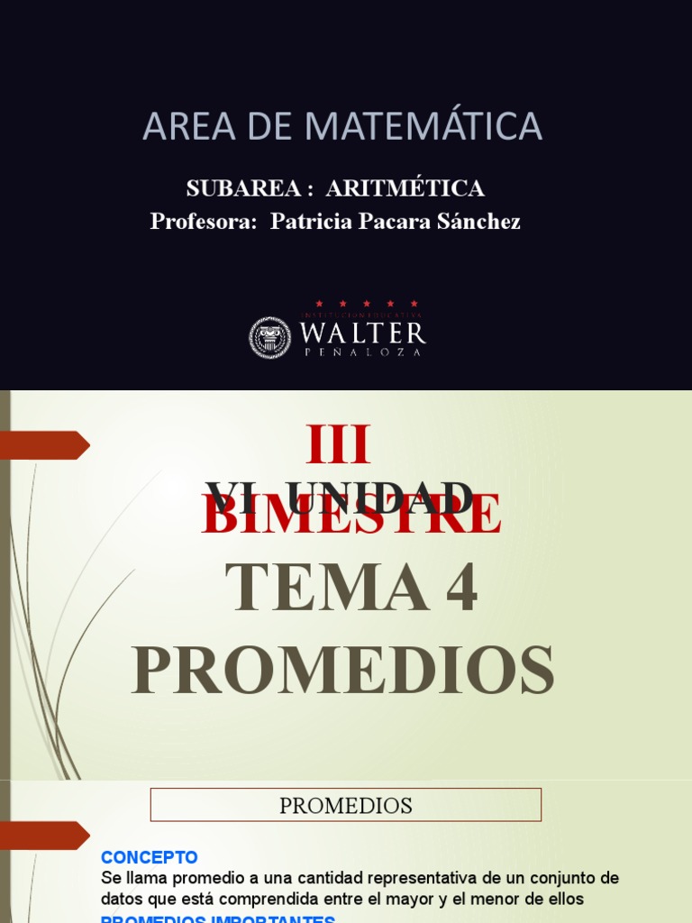 1 Aritmética Promedios Descargar Gratis Pdf Aritmética Matemáticas