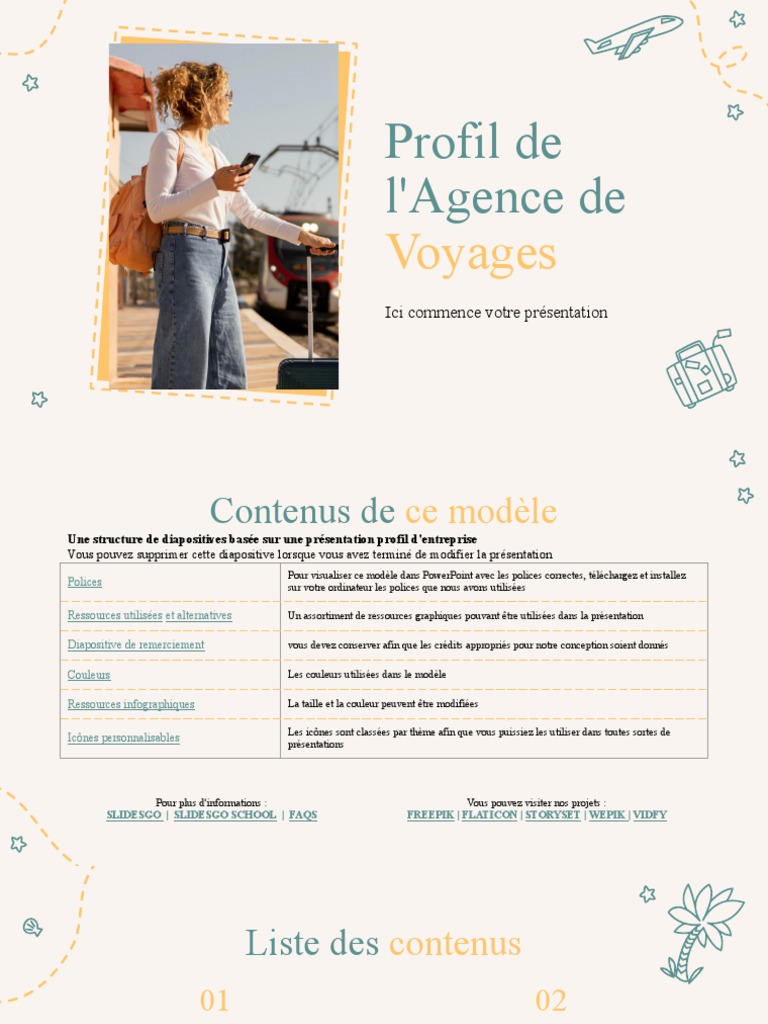Travel Agency Company Profile by Slidesgo PDF Jupiter Planètes