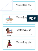 Irregular Past Tense Verbs Fill in The Blank Cards Us e 624 - Ver - 1