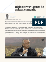 El Fallo Del Juicio Por YPF, Cerca de Irrumpir en Plena Campaña