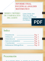 Series. Criterio de Comparación Del Limite