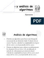 Analisis y Diseño de Algoritmos Ejercicios
