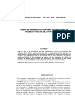 Grado de Satisfacción Laboral Y Condiciones de Trabajo: Una Exploración Cualitativa