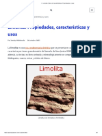 Limolita (Tipos) Características, Propiedades y Usos