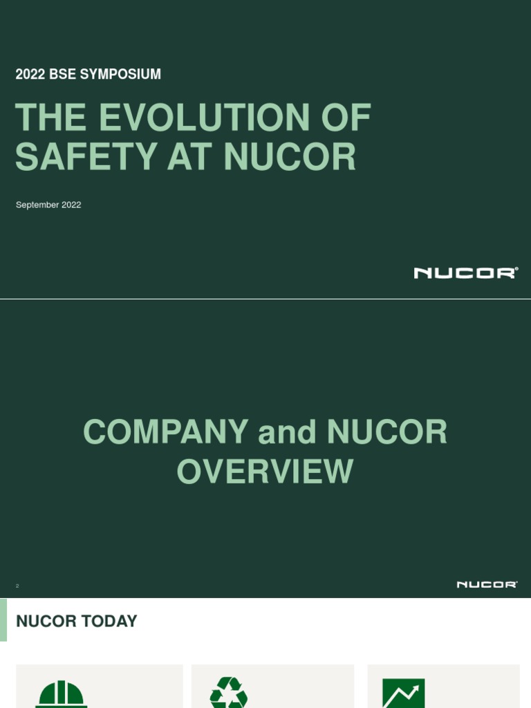 Nucor's Safety Evolution Journey | PDF