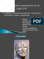 El Trabajo y El Dinero en Hesodio, Aristofanes Aristoteles Platon y Jenofonte