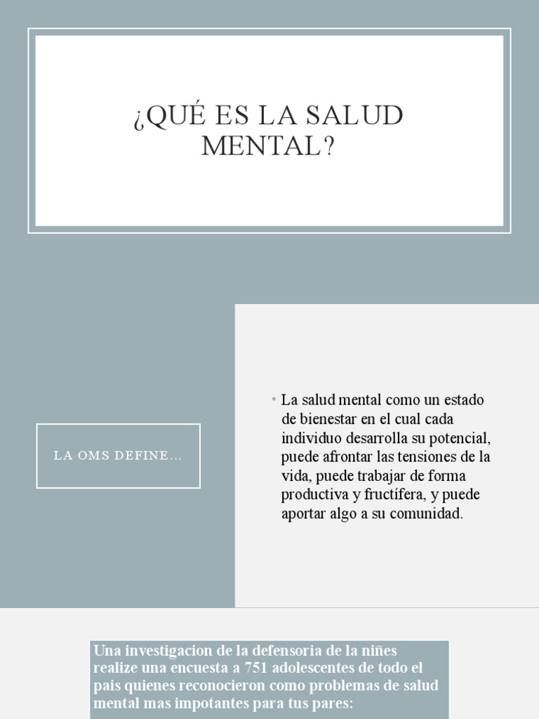 Qué Es La Salud Mental | PDF
