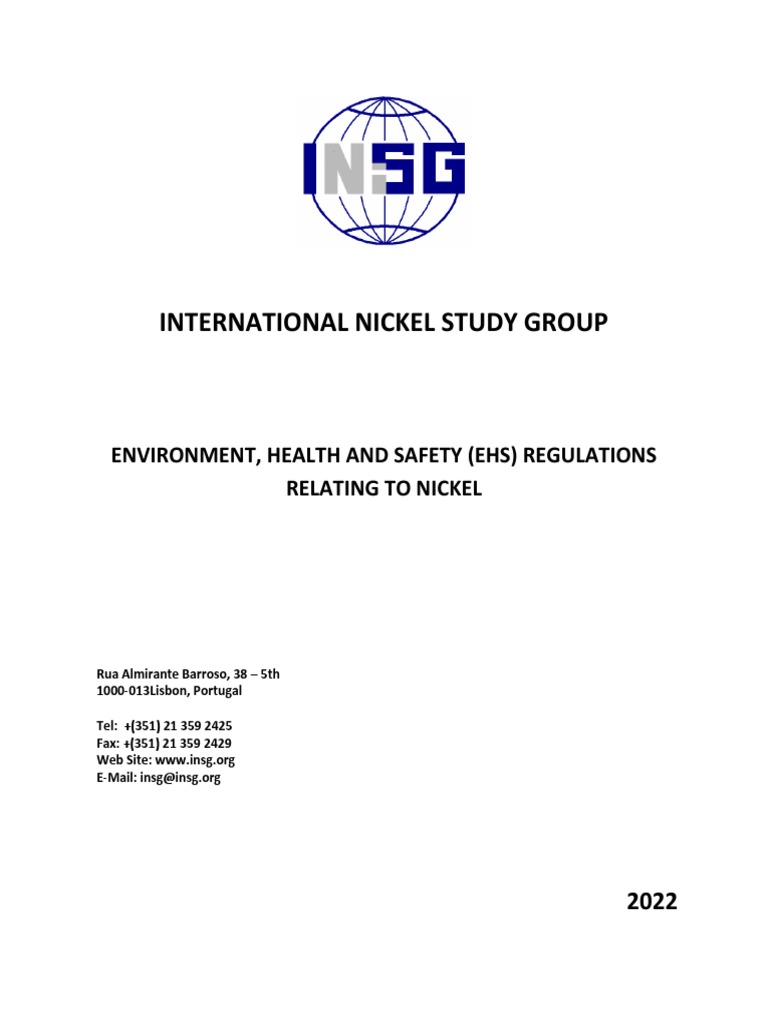 Nickel PDF Waste Dangerous Goods