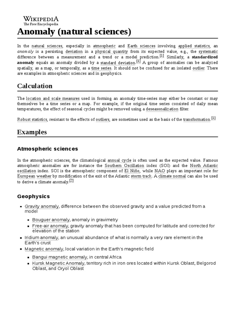 Anomaly (Natural Sciences) | PDF | Climate | Time Series