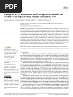 Design of A Gas Permeation and Pervaporation Membrane IN DWSIM - 2022