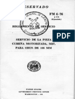 Biblioteca Reglamento Servicio de La Pieza Cureña Motorizada, m37, para Obús de 105 Mm-Usa 1950
