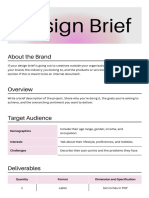 Design Brief Doc in Grey Lilac Black Soft Pastels Style