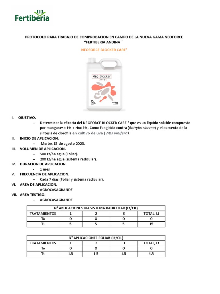 Eficacia del Neoforce Blocker Care | PDF