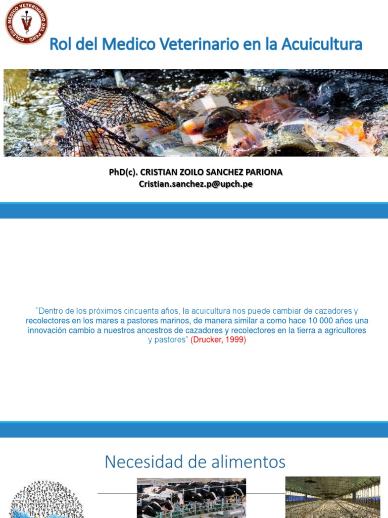 Rol del Médico Veterinario en Acuicultura | PDF | Ciencia y matemáticas