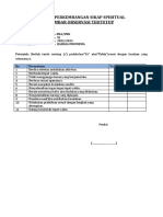 Jurnal Perkembangan Sikap Spiritual (Observasi Tertutup)