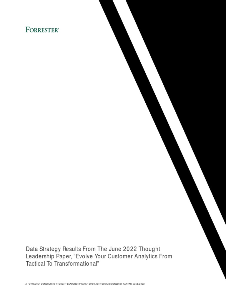 Forresterkantar thought leadership data strategy connect insights to