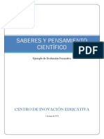 Ejemplo de Evaluación Formativa Saberes y Pensamiento Científico