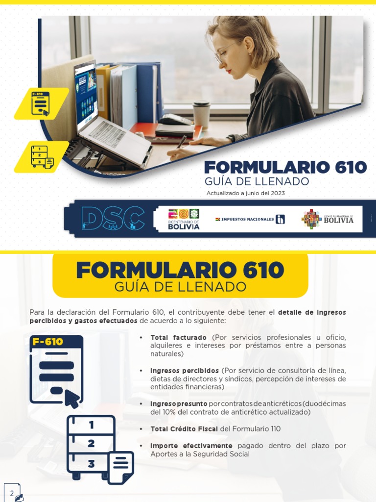 Guía para Llenar el Formulario 610 | PDF | Economias