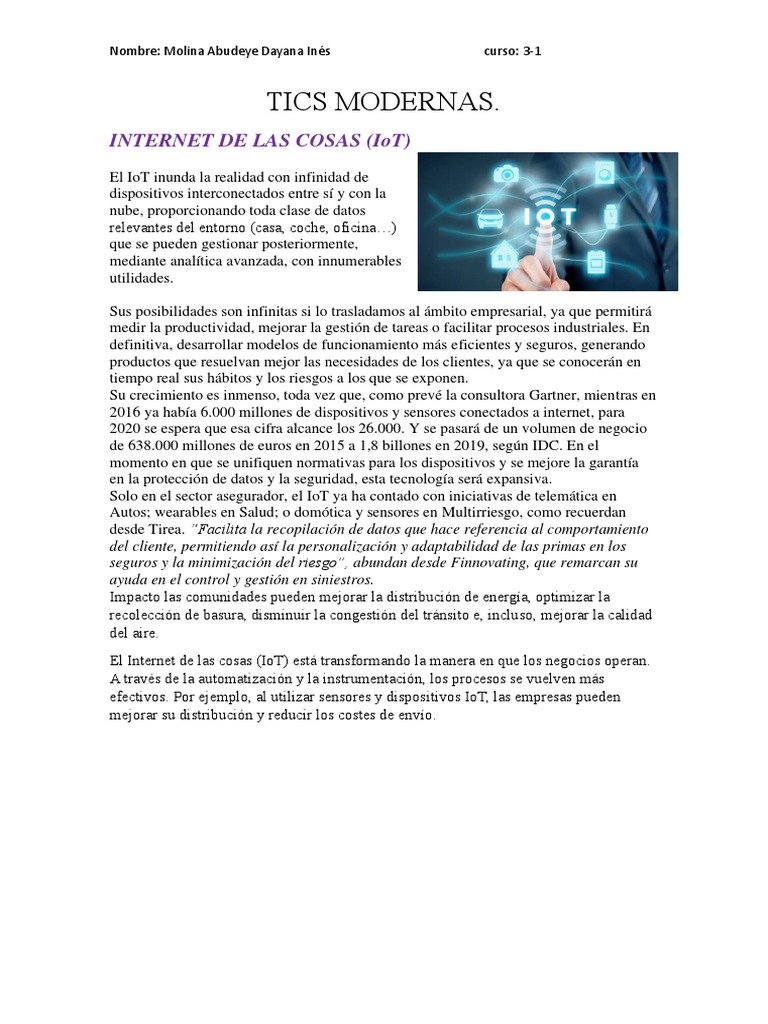 Bases de Datos en Memoria y IoT | PDF | Internet de las Cosas | Big Data