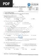 Grade 6 Science Mark Scheme