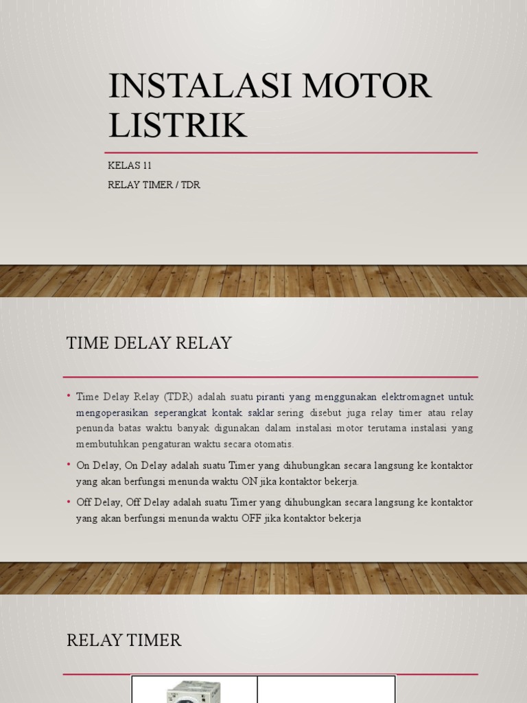 Instalasi Motor Listrik Timer | PDF