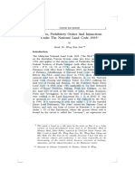 Caveats, Prohibitory Orders and Injunctions Under The National Land Code 1965