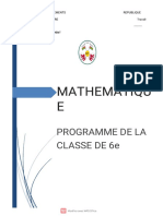 Programme Maths 6e