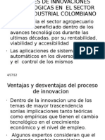 Indices de Innovaciones Tecnologicas en El Sector A Groin Dust Rial