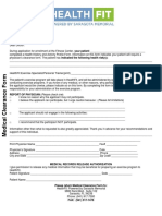 Medical Clearance Form 2