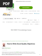 ISO 9001 - Clause 6.2 - Quality Objectives (With Template and Examples ...