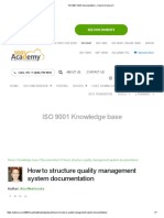 ISO 9001 QMS Documentation - How To Structure It