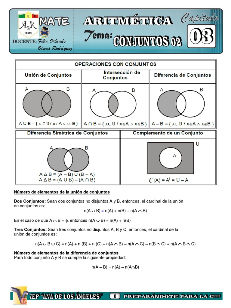 03 Teoria de Conjuntos 02 | PDF | Conjunto (Matemáticas) | Lewis Carroll