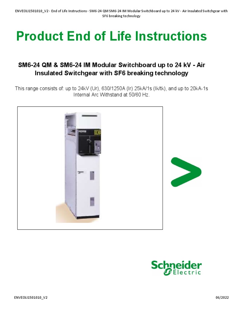 Sm6 Instruction Pdf Electricity Electrical Engineering