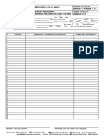 Fo-Doc-23 Formato Control de Asistencia para Diario de Clases y Tutorias