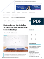 Hukum Dasar Kimia Kelas 10 - Hukum Dari para Ahli & Contoh Soalnya